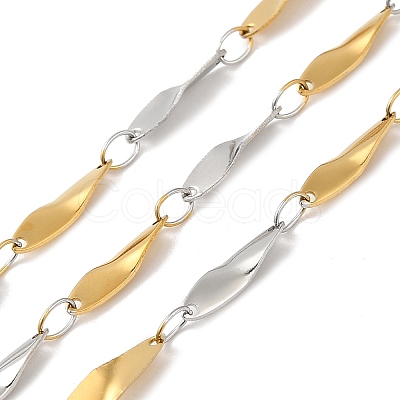 Ion Plating(IP) 304 Stainless Steel Twist Oval Link Chains CHS-K017-02GP-1