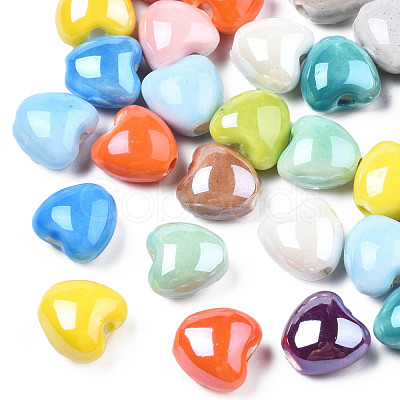 Glazed Porcelain Beads X-PORC-T007-21-1