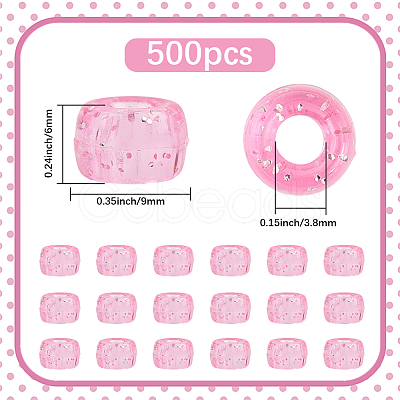 500Pcs Transparent Plastic Beads KY-SP0001-54D-1