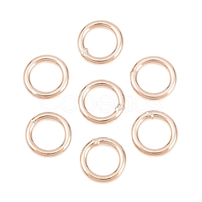 Brass Closed Jump Rings KK-D257-01RG-03-1