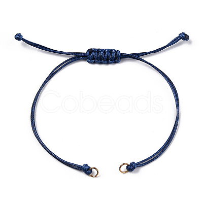 Korean Waxed Polyester Cord Braided Bracelets X1-MAK-T010-03G-1