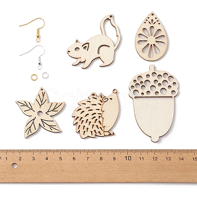 DIY Thanksgiving Day Earring Making Kit WOOD-FS0001-06-1