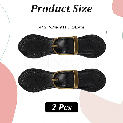 CutHollow 2Pcs Leather Toggle Buckle AJEW-CL0001-26A-1