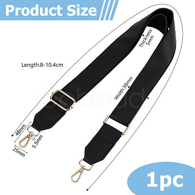 Adjustable Imitation Leather Bag Straps with Zinc Alloy Clasps FIND-WH0126-837A-1
