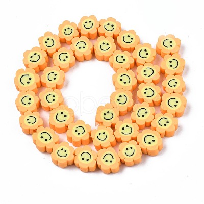 Handmade Polymer Clay Bead Strands CLAY-N006-73G-1