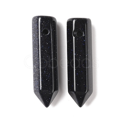 Synthetic Blue Goldstone Pointed Pendants G-D460-01F-1