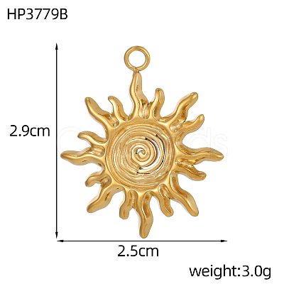 304 Stainless Steel Pendants X-STAS-OY019-85G-1