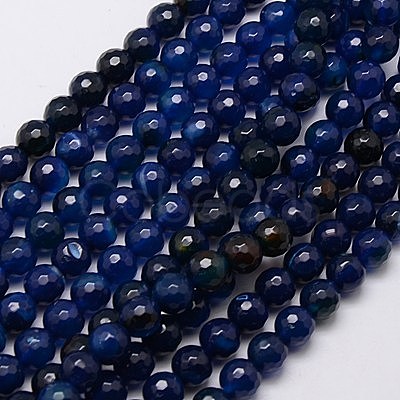 Natural Agate Beads Strand G-G580-8mm-02-1