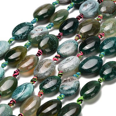 Natural Fire Crackle Agate Beads Strands G-F807-E01-01B-1