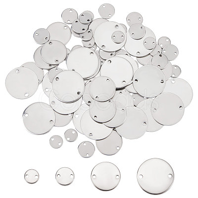 80Pcs 4 Styles 201 Stainless Steel Connector Charms STAS-UN0052-74-1