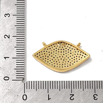 Horse Eye Rack Plating Brass Micro Pave Cubic Zirconia Charms KK-G504-05G-1