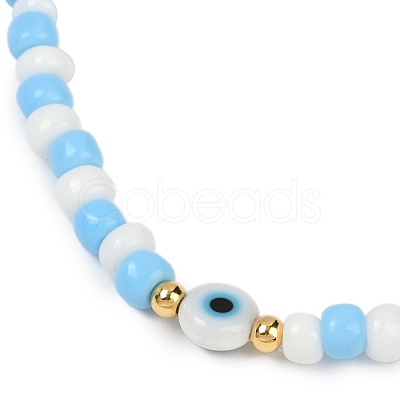 2Pcs Glass Seed Beads Stretch Bracelets for Women BJEW-JB11693-1