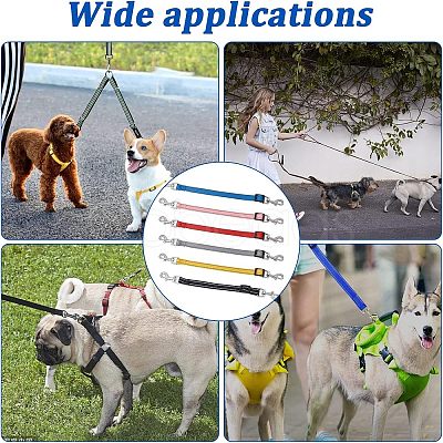 CHGCRAFT 6Pcs 6 Colors Adjustable PP Pet Dog Extended Leash AJEW-CA0002-66-1