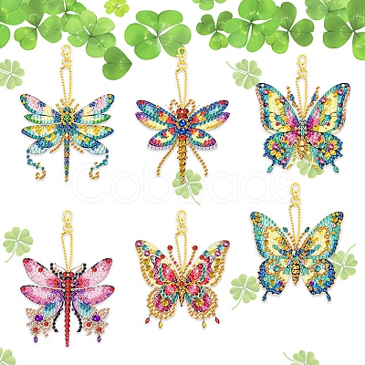 DIY Diamond Painting Butterfly Keychain Kits PW-WGC0FFB-01-1