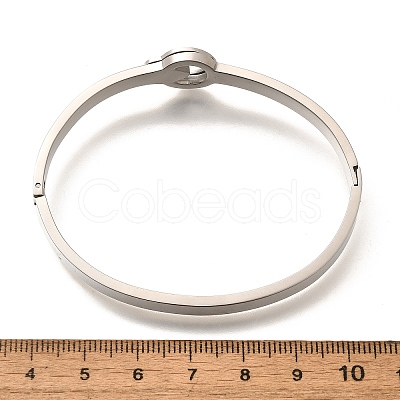 304 Stainless Steel Hinged Bangles for Women BJEW-F474-46P-1