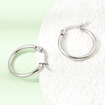 201 Stainless Steel Hoop Earrings SA-CBA4A0D-16P-D-1