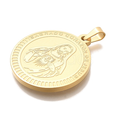 PVD Vacuum Plating 304 Stainless Steel Pendants STAS-U035-19G-03-1