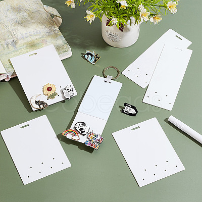 2Pcs 2 Styles Acrylic Badge Display Board AJEW-WH0554-59-1