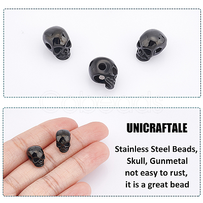 8Pcs 304 Stainless Steel Beads STAS-UN0043-83-1