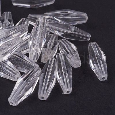Transparent Acrylic Beads X-PC264Y-1