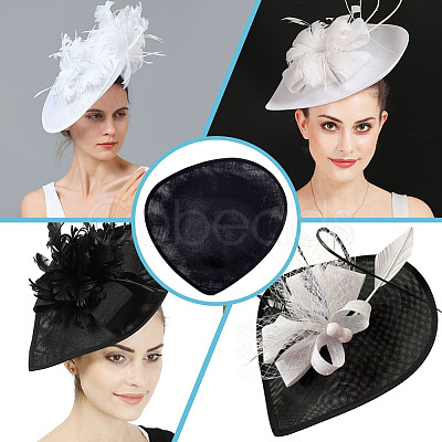 Cloth Round Fascinator Hat Base for Millinery Magic AJEW-WH0270-738B-1