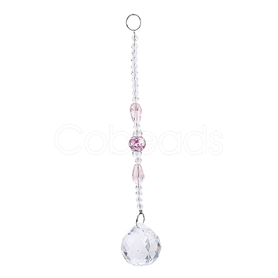 Faceted Crystal Glass Ball Chandelier Suncatchers Prisms AJEW-G025-A01-1