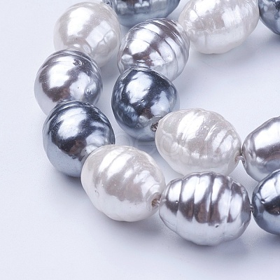 Shell Pearl Beads Strands BSHE-P030-03C-1