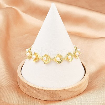 Brass Link Chain Bracelets for Women BJEW-A090-07B-G-1