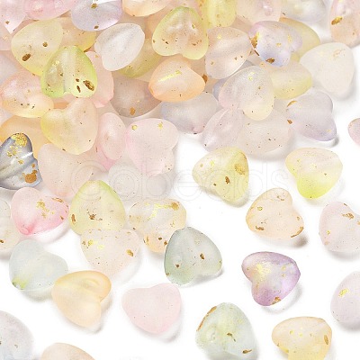 Frosted Transparent Acrylic Beads X-OACR-F013-01-1