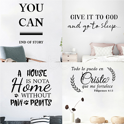 PVC Quotes Wall Sticker DIY-WH0200-085-1