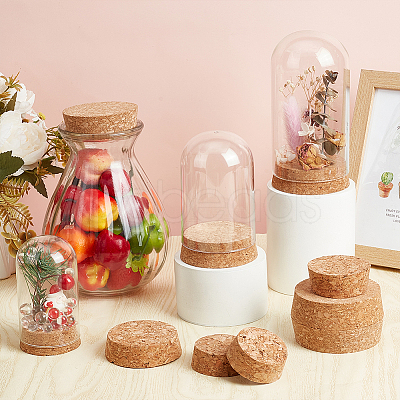 10Pcs 5 Styles Cork Bottle Stoppers AJEW-NB0006-07-1