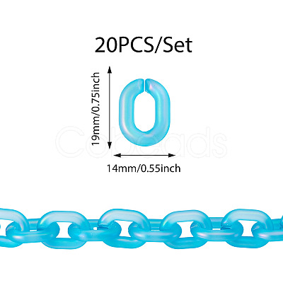 20Pcs Transparent Acrylic Quick Link Connectors OACR-TADJ0001-03I-1