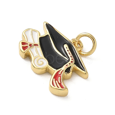 Brass Enamel Pendants KK-A273-09G-1