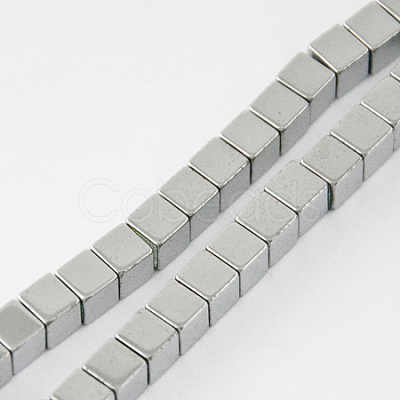 Non-magnetic Synthetic Hematite Beads Strands G-Q876-6mm-7-1