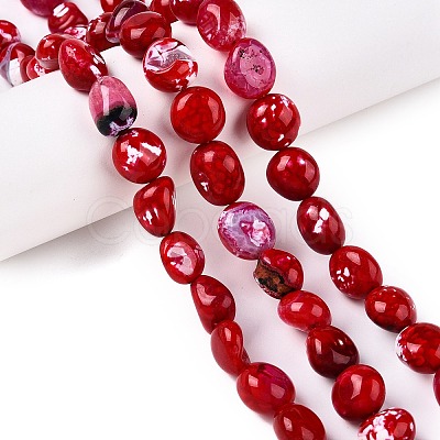 Dyed Natural Agate Beads Strands G-T138-229A-1