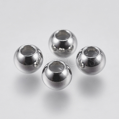 201 Stainless Steel Beads STAS-F195-007P-6mm-1
