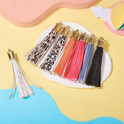 PU Imitation Leather Tassel Pendants FIND-TA0005-07B-1