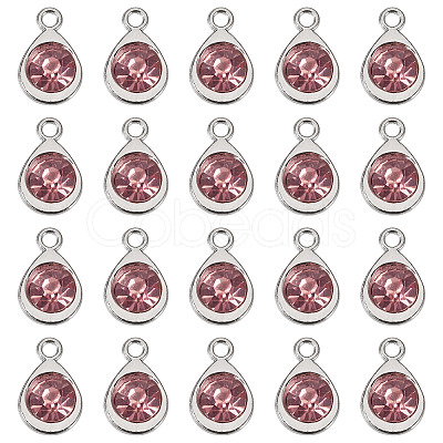 20Pcs Faceted Glass Charms RGLA-TADJ0001-01B-1