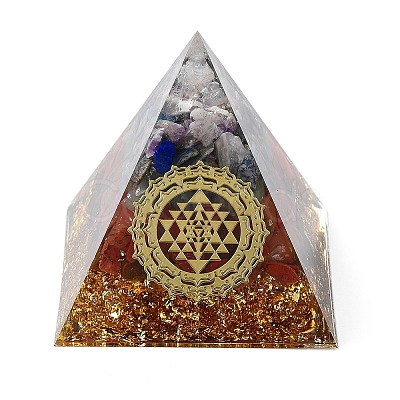 Orgonite Pyramid Resin Energy Generators DJEW-D013-04C-1
