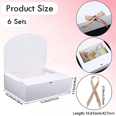 Folding Paper Gift Boxes with Ribbon CON-WH20001-11D-01-1