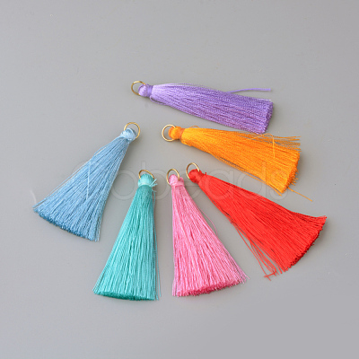 Nylon Thread Tassel Pendants Decoration X-FIND-Q065-3.5cm-A-1