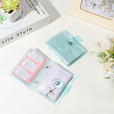 2Pcs PVC Mini Photocard Holder Book AJEW-SP0002-20A-02-1