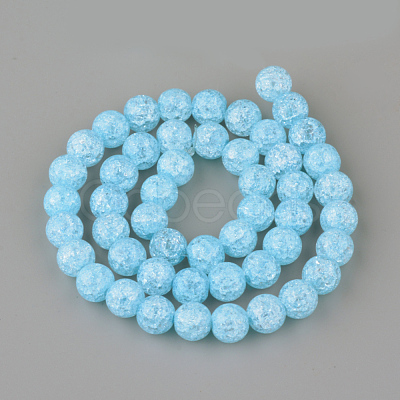 Synthetic Crackle Quartz Beads Strands X-GLAA-S134-6mm-13-1