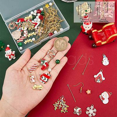 SUNNYCLUE Christmas Earring Making Kit DIY-SC0021-95-1