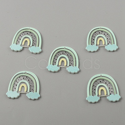 10Pcs Translucent Resin Pendants RESI-WH0026-54-1