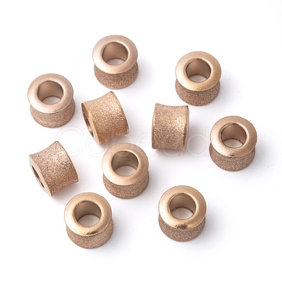 Stainless Steel Textured Beads STAS-M003-12RG-1