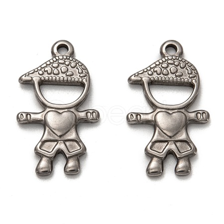 Non-Tarnish 304 Stainless Steel Pendants STAS-P257-02P-1