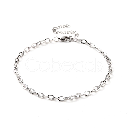Non-Tarnish 304 Stainless Steel Cable Chain Bracelet for Men Women BJEW-E031-05D-P-1