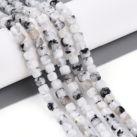 Natural Rainbow Moonstone Beads Strands G-T141-66-1