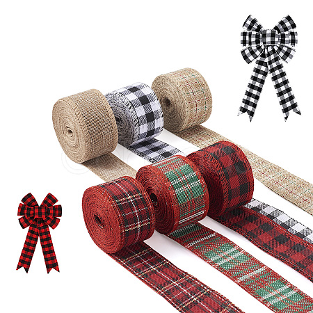 6 rolls 6 Style Polyester Ribbons OCOR-PJ0001-005-1
